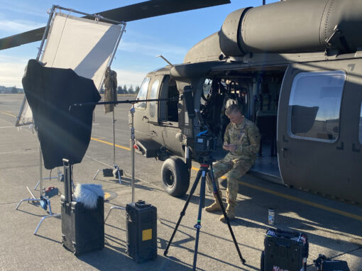 Behind the scenes of the Washington Army National Guard shoot
