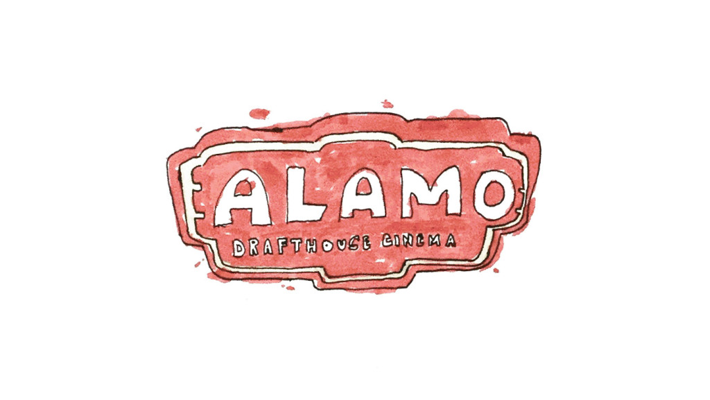 Hand Drawn Logo of Alamo Drafthouse by Drew Bremer