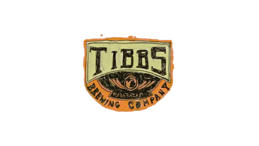 Hand drawn logo of Tibbs Brewing in Kalamazoo by Drew Bremer